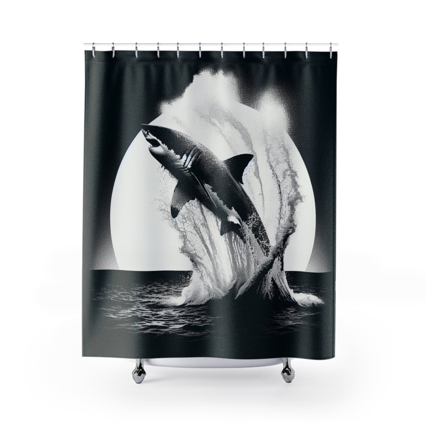 Air Jaws Shark 5 - Shower Curtains