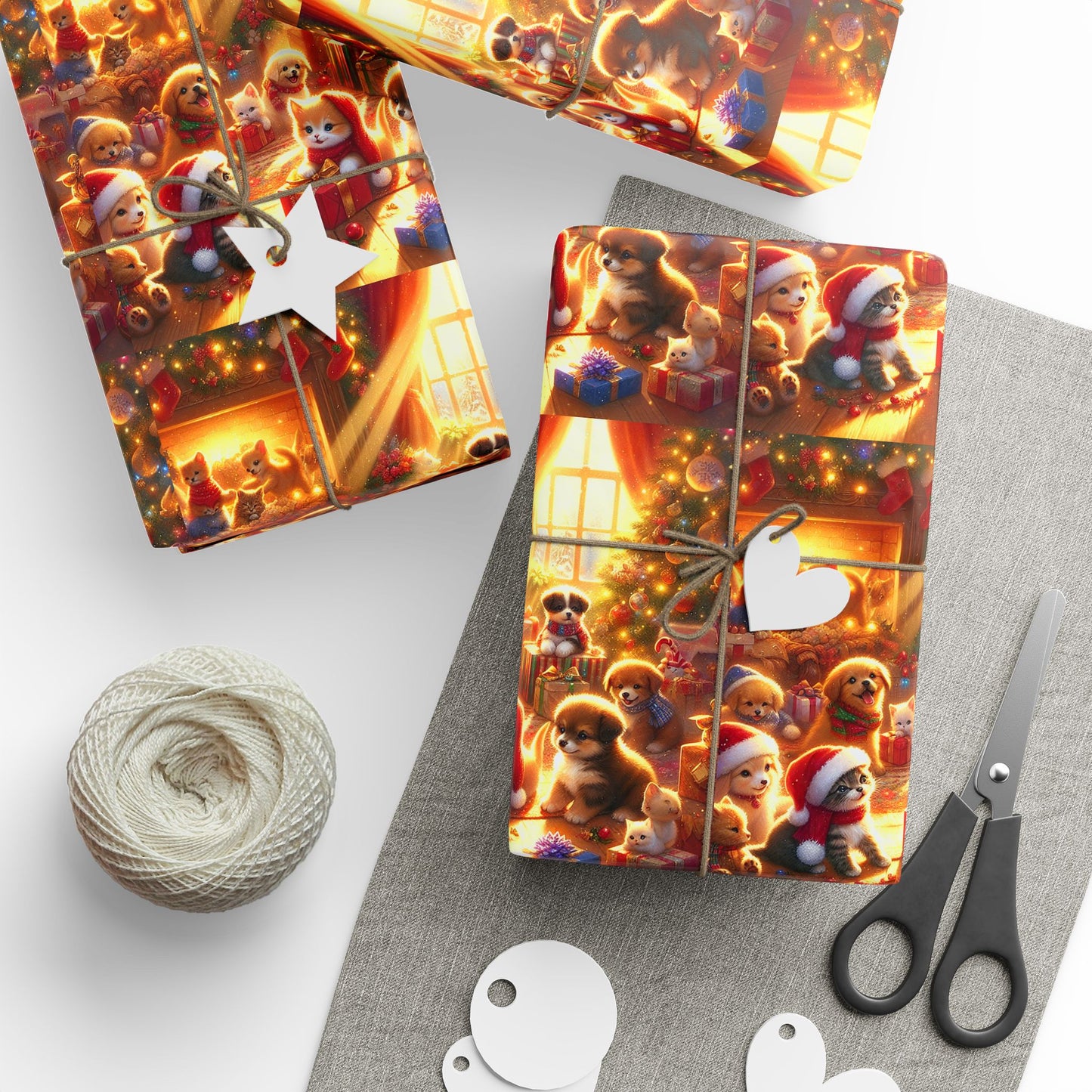 Puppies and Kittens Christmas - Wrapping Papers