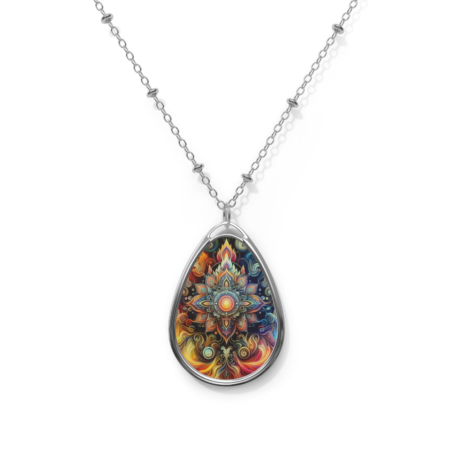 Yogi Meditation - Oval Necklace