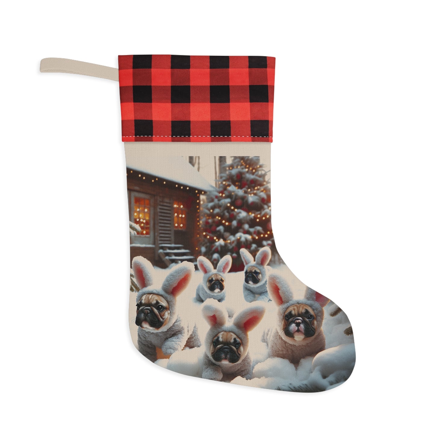 French Bulldog Bunny Rabbit - Christmas Stocking