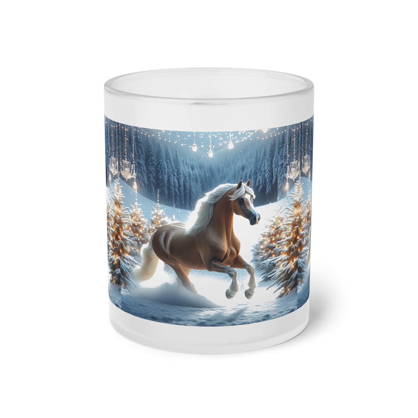 Arabian Horse Christmas 2 - Frosted Glass Mug