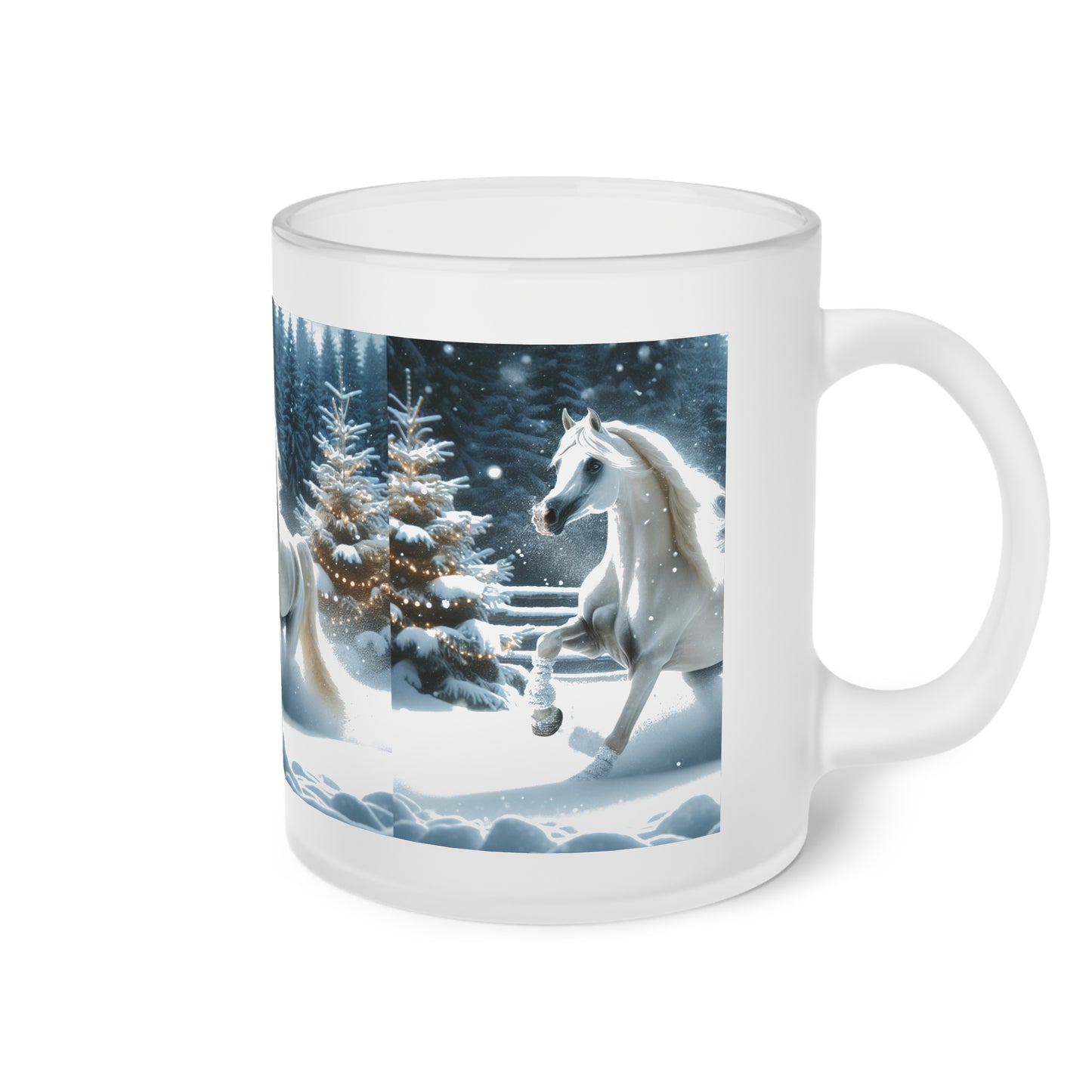 Arabian Horse Christmas - Glass Mug