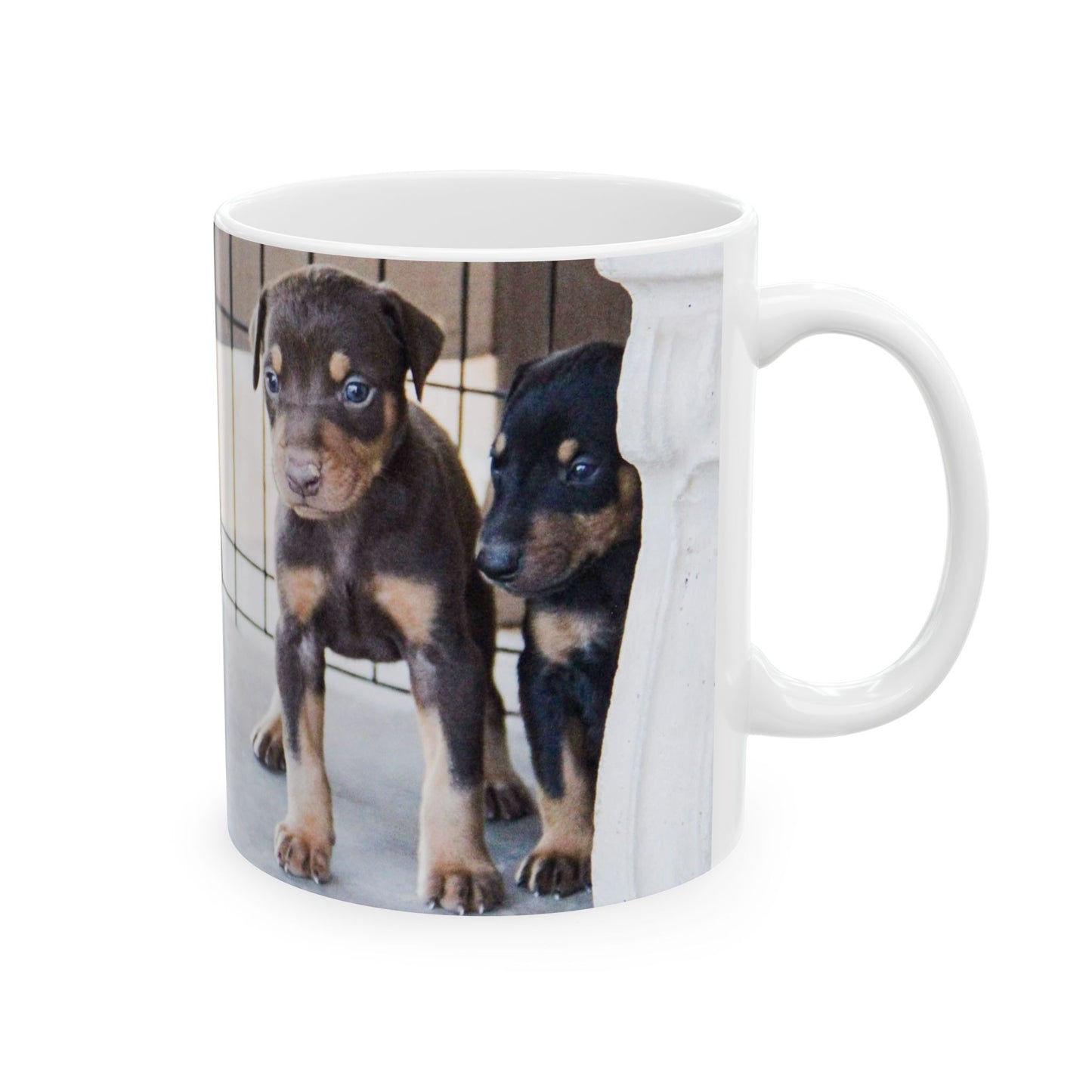 Doberman Puppies 2 - Ceramic Mug, (11oz, 15oz)