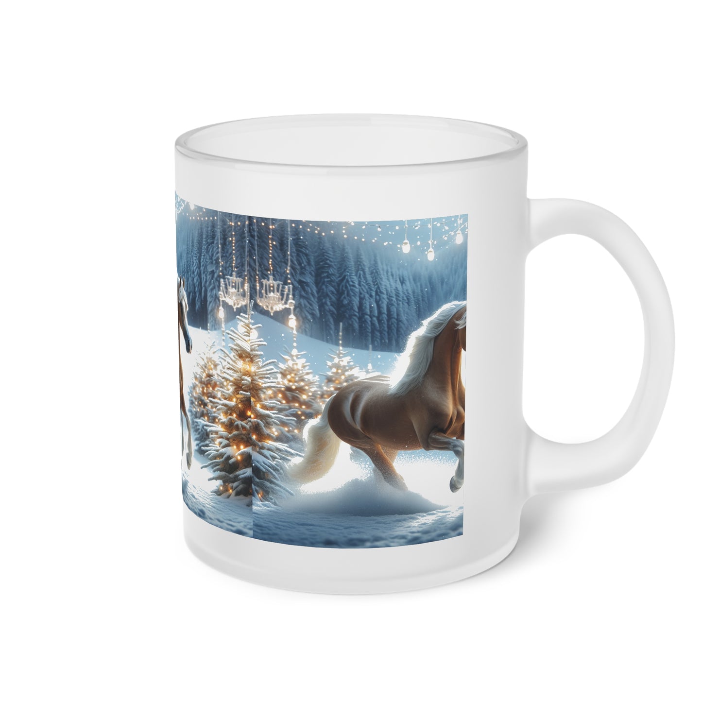 Arabian Horse Christmas 2 - Frosted Glass Mug