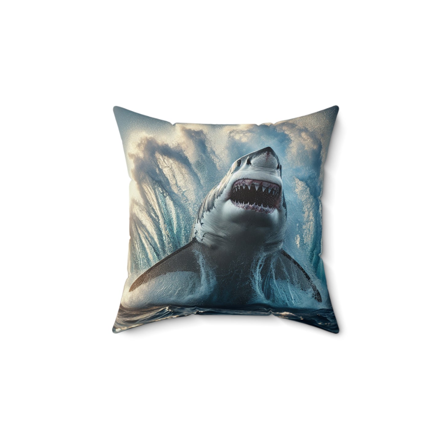 Air Jaws Shark 2 - Spun Polyester Square Pillow