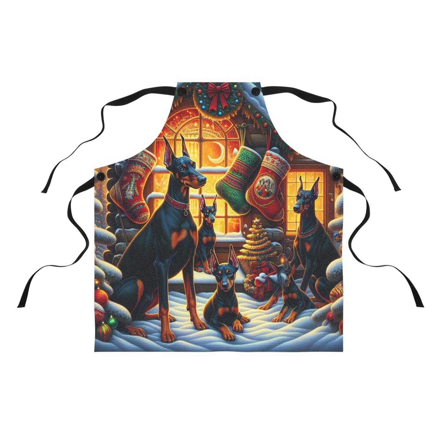 Doberman Christmas - Apron (AOP)