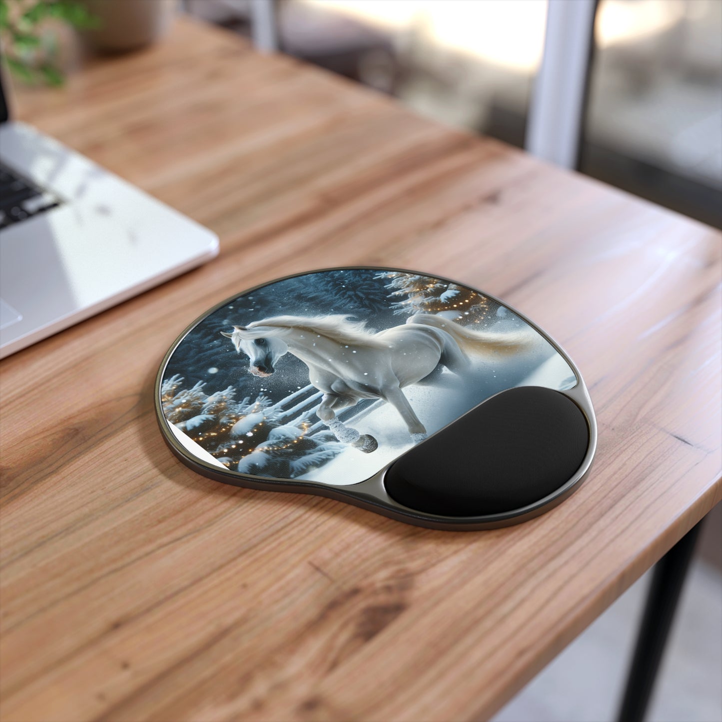 Arabian Horse Christmas - Mouse Pad With Wrist Rest