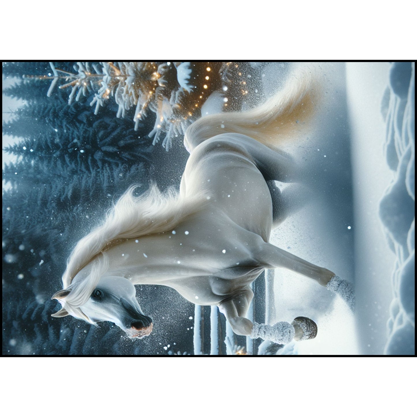 Arabian Horse Christmas - Woven Blanket