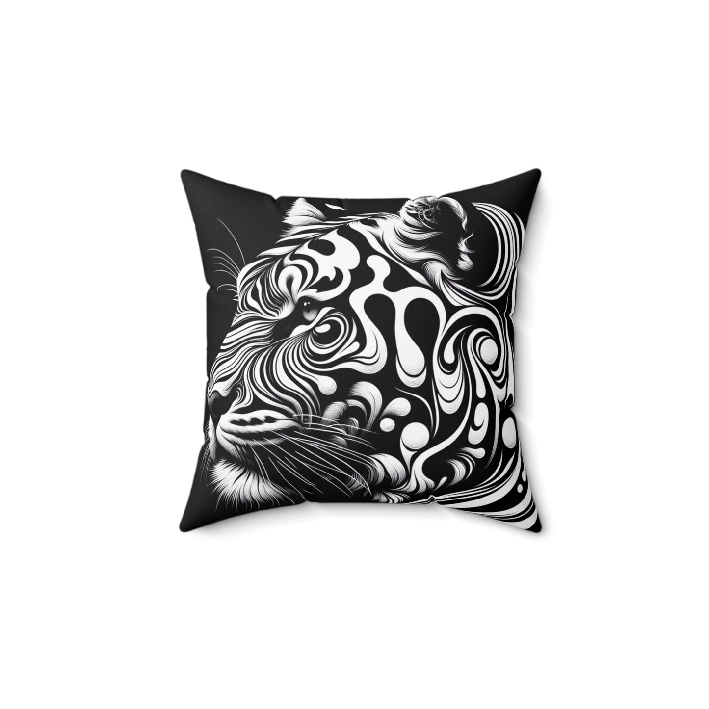 White Tiger - Spun Polyester Square Pillow