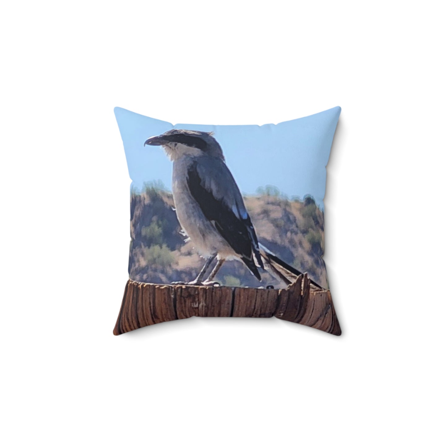 Shrike Bird - Spun Polyester Square Pillow