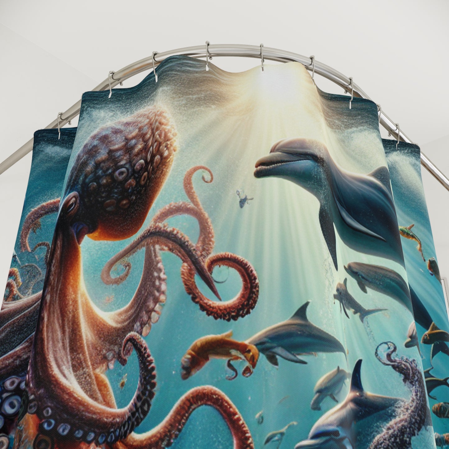 Dolphon/Octopus - Shower Curtains