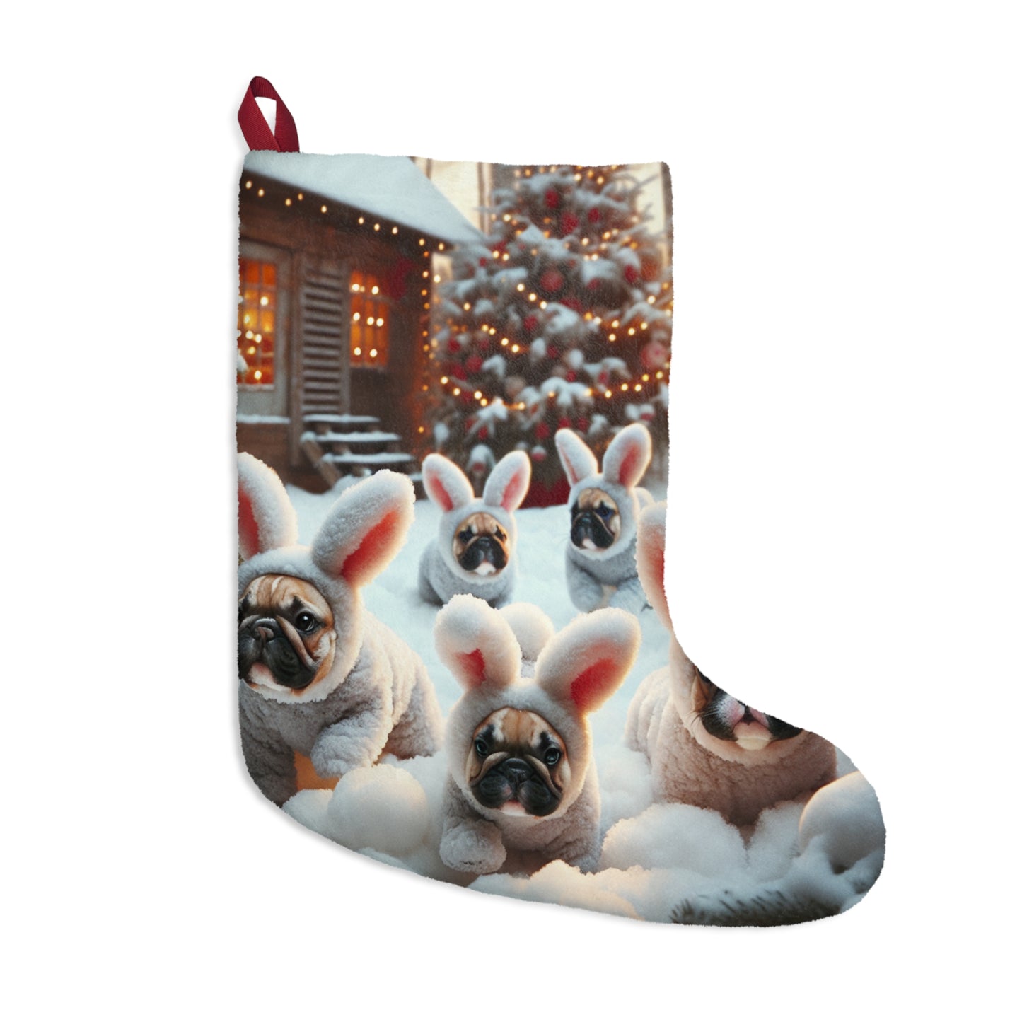 French Bulldog Bunny Rabbit Christmas Stockings
