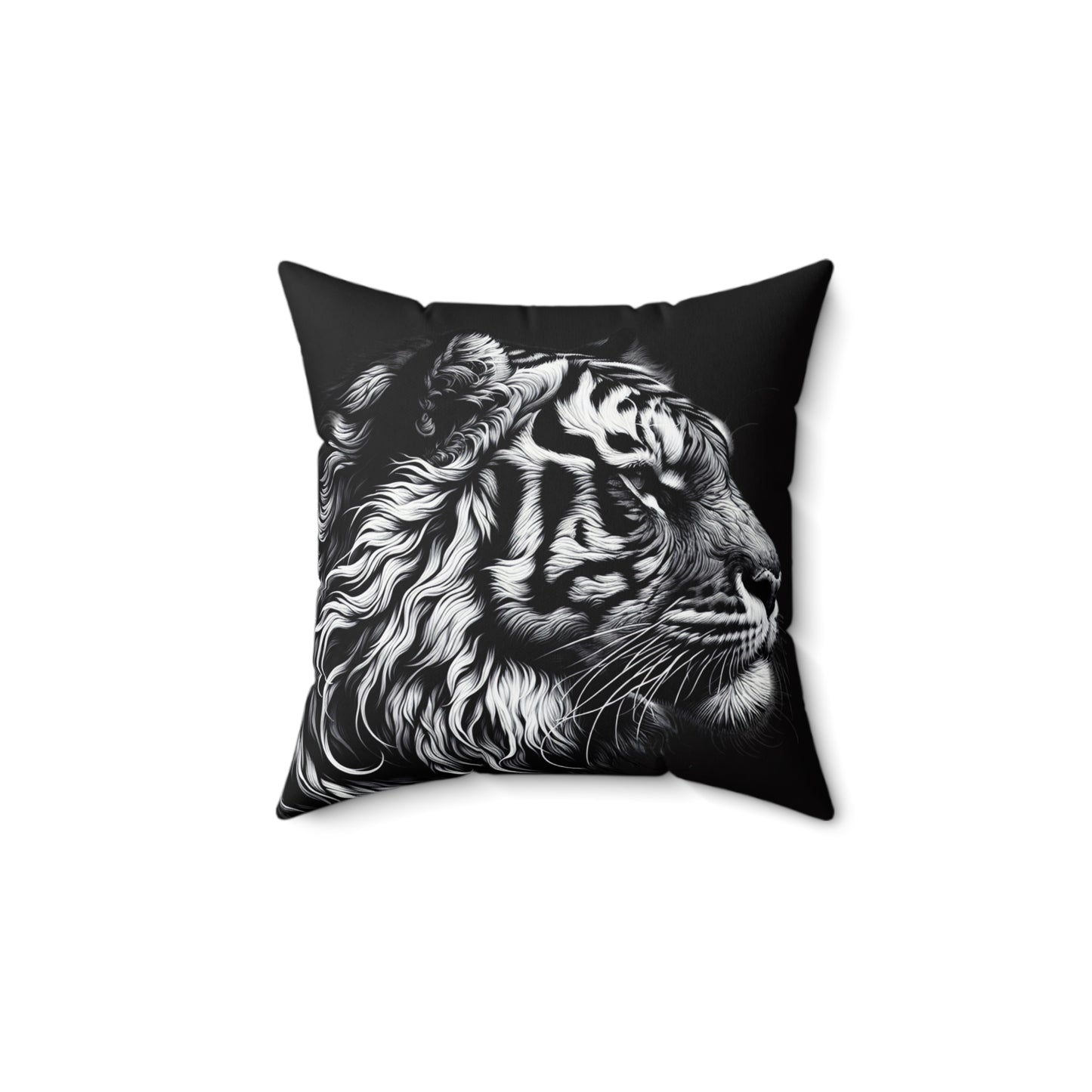 Tiger - Spun Polyester Square Pillow
