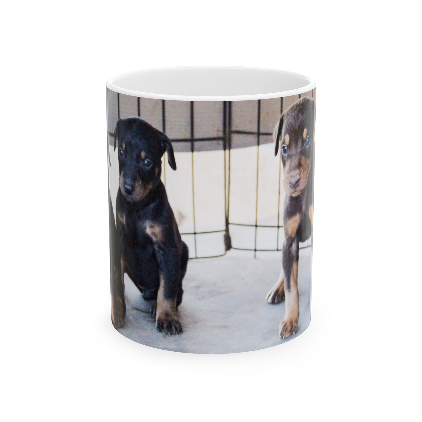 Doberman Puppies 2 - Ceramic Mug, (11oz, 15oz)
