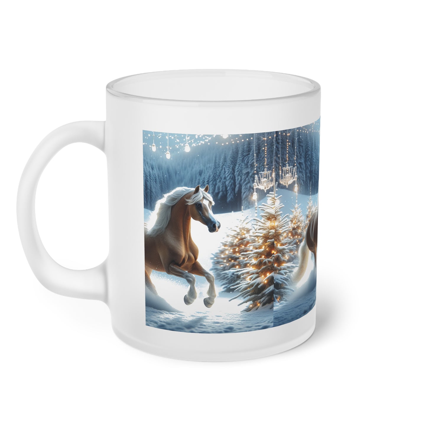 Arabian Horse Christmas 2 - Frosted Glass Mug