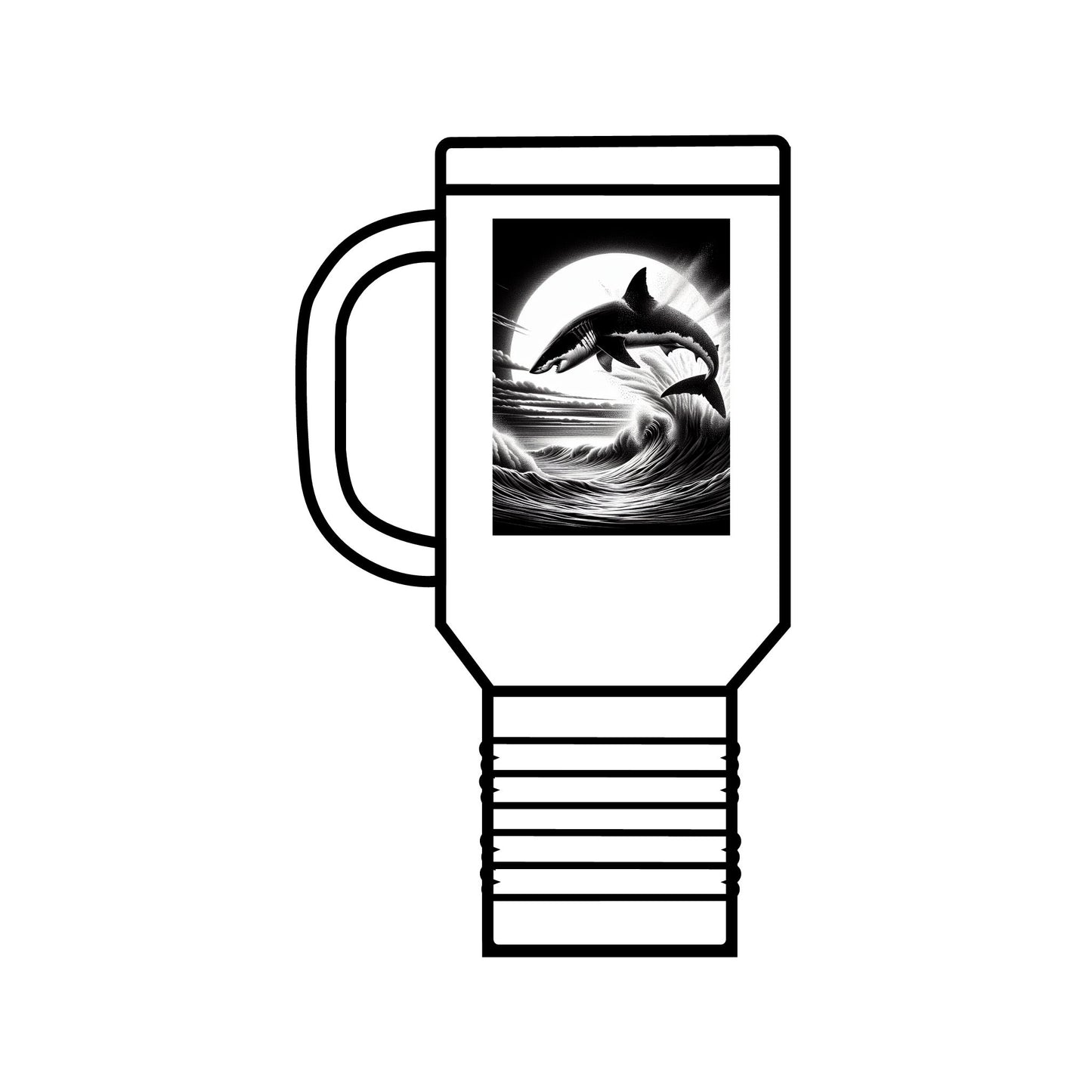 Air Jaws Shark - Insulated Travel Mug, 40oz