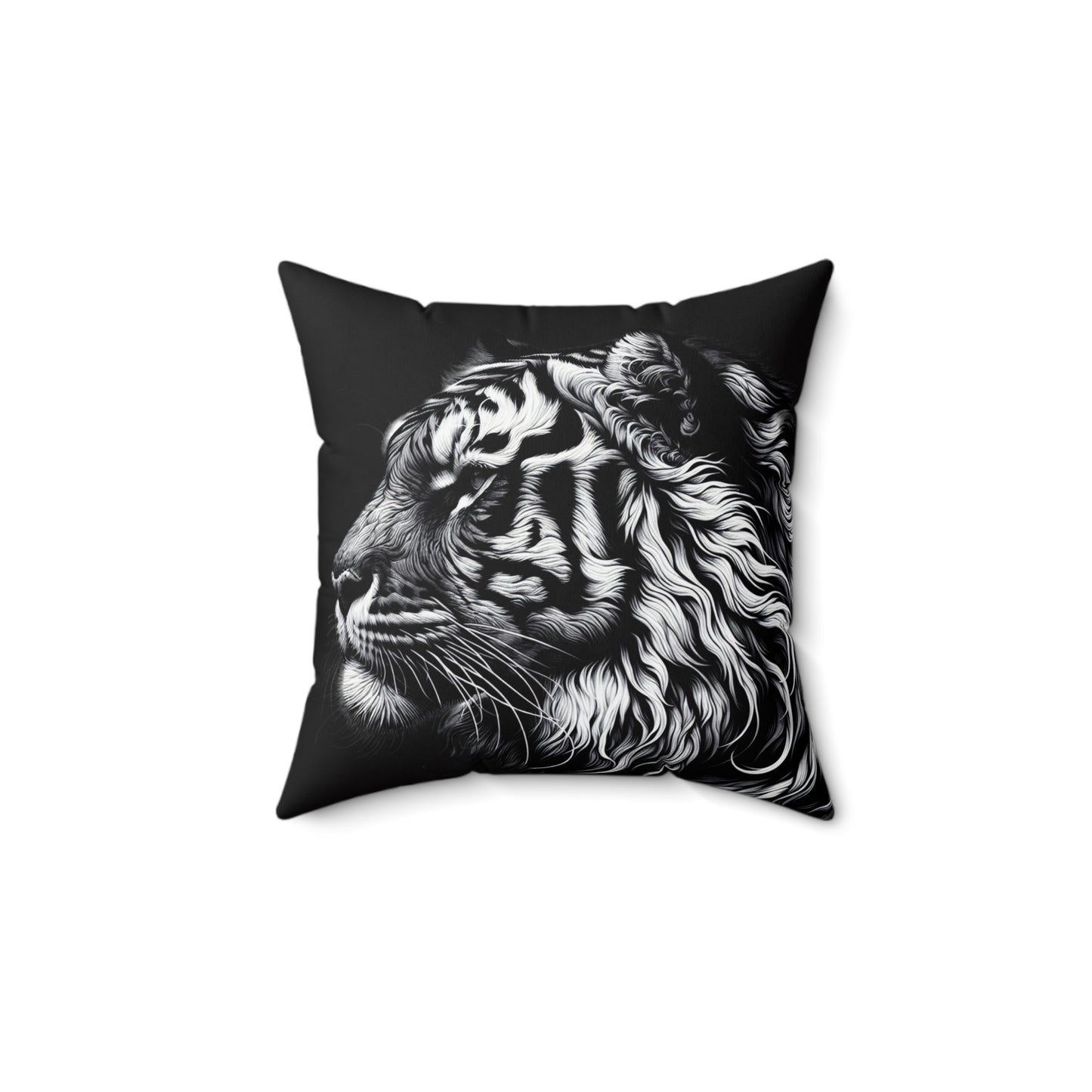 Tiger - Spun Polyester Square Pillow