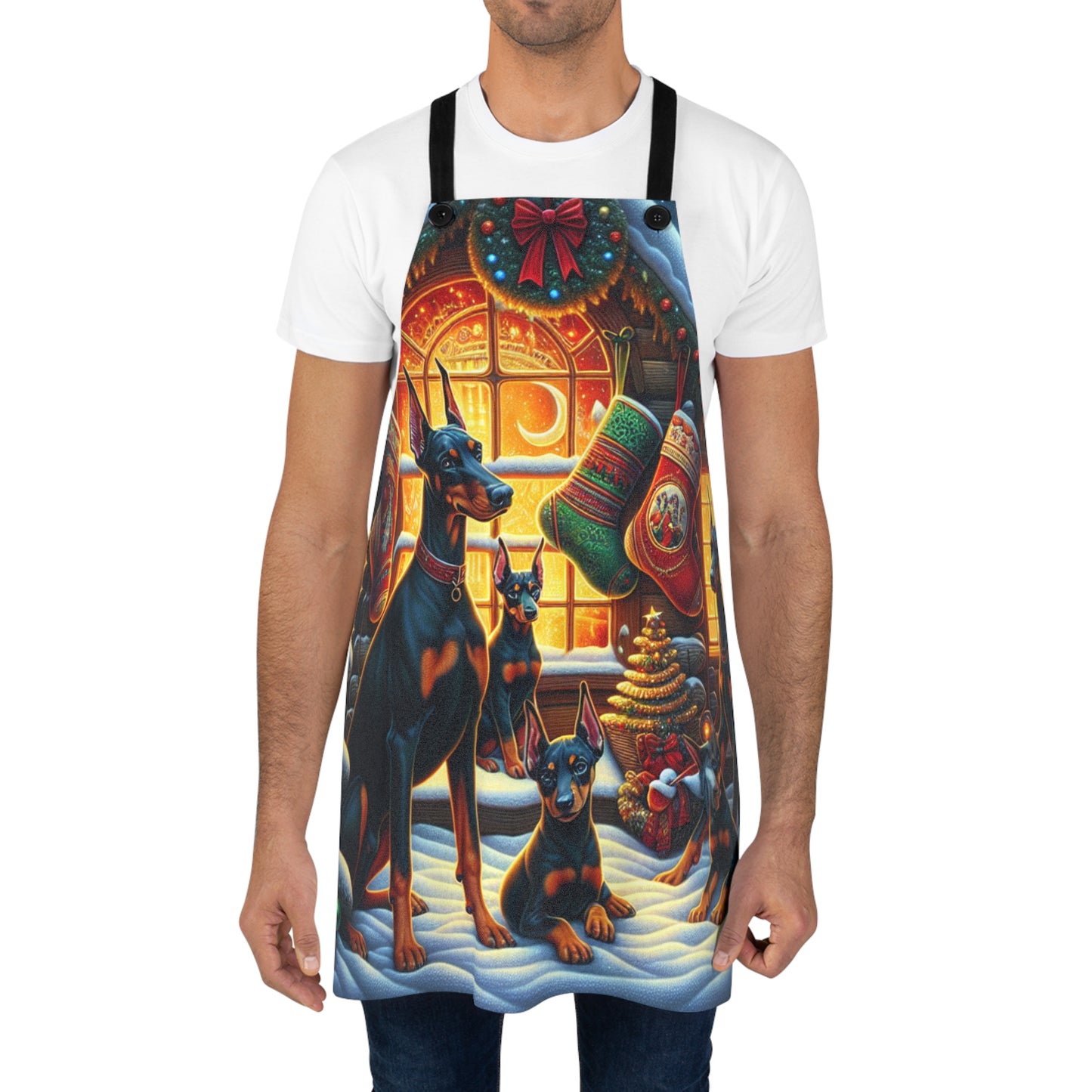Doberman Christmas - Apron (AOP)