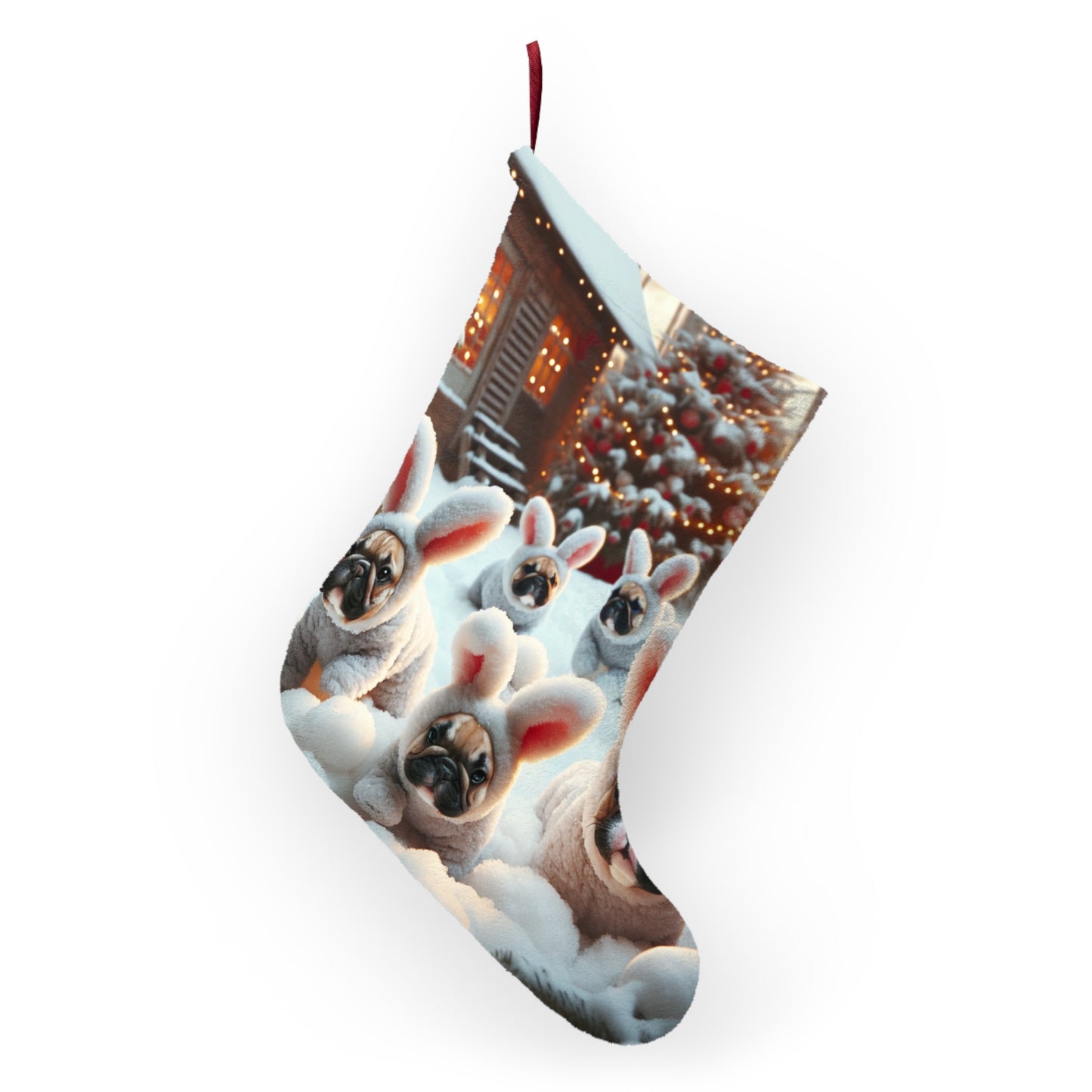 French Bulldog Bunny Rabbit Christmas Stockings