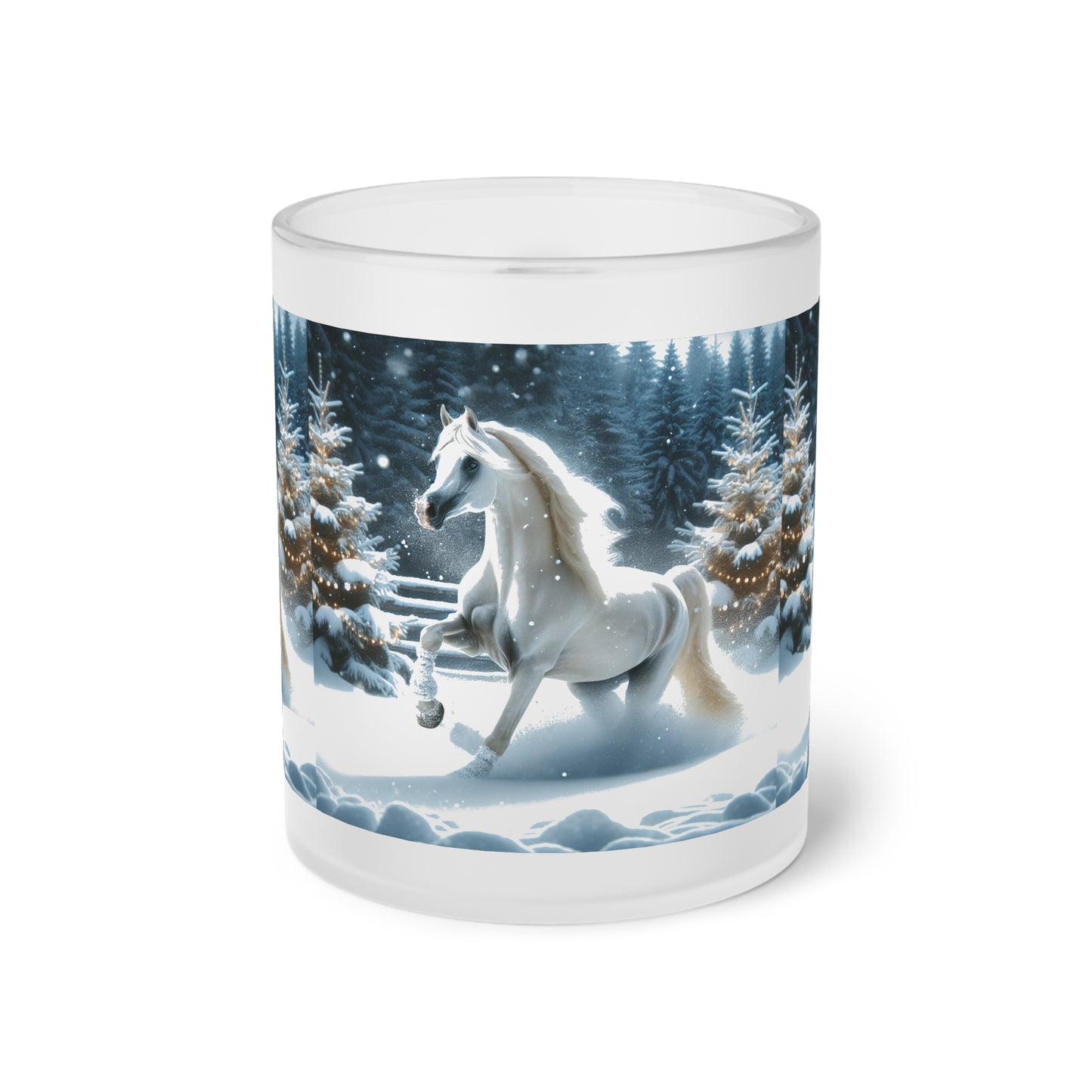 Arabian Horse Christmas - Glass Mug