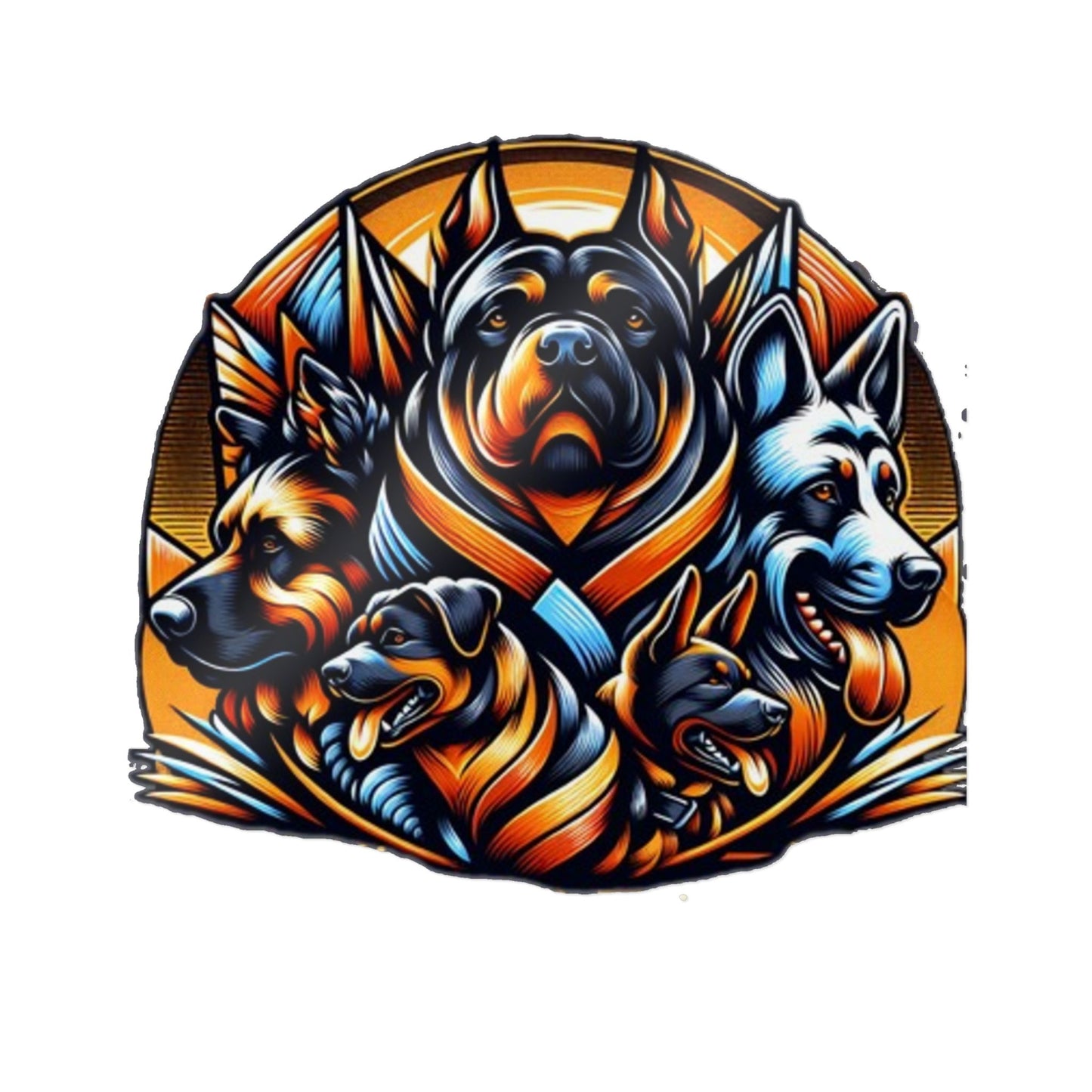 Dog Group - Die-Cut Stickers, (DTF)