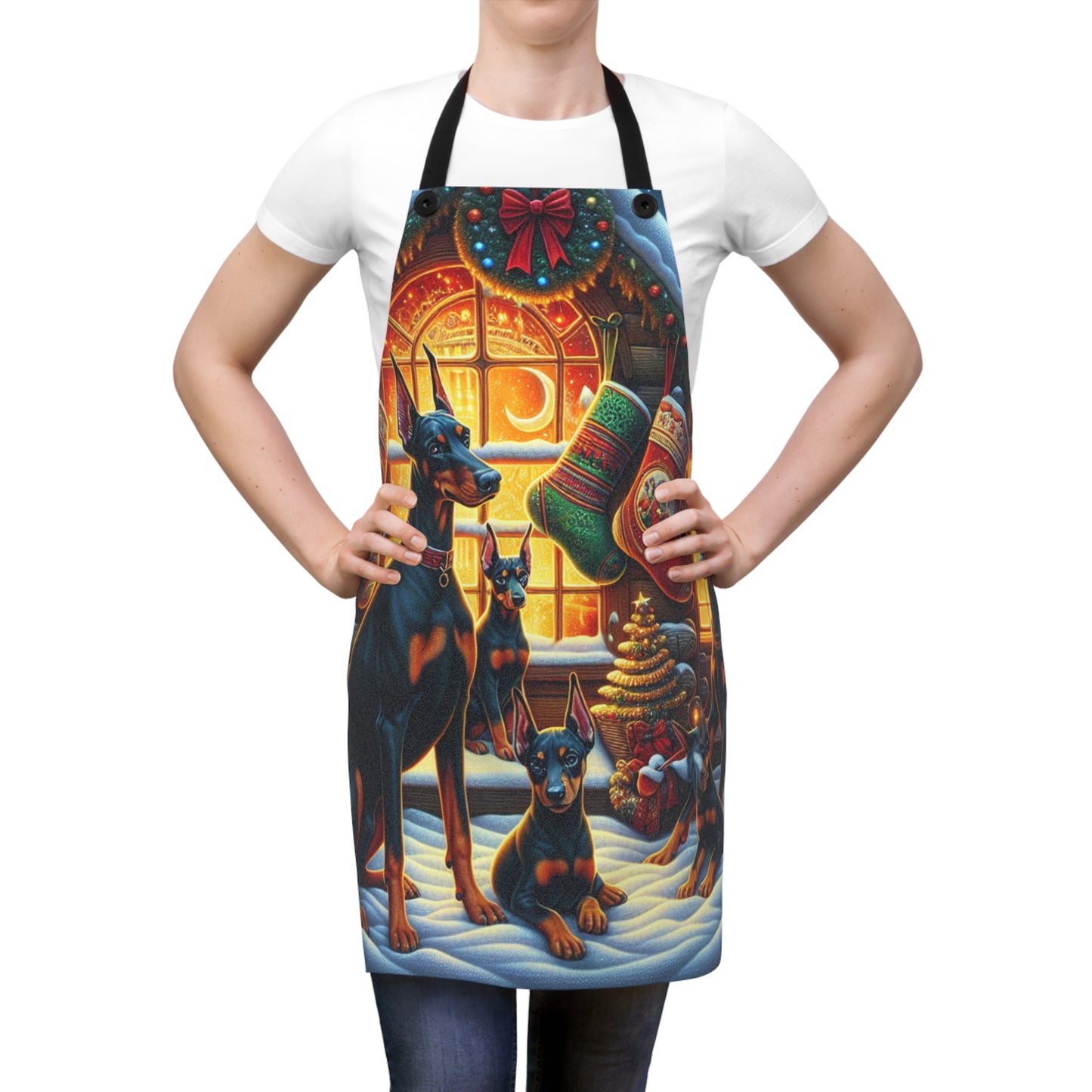 Doberman Christmas - Apron (AOP)