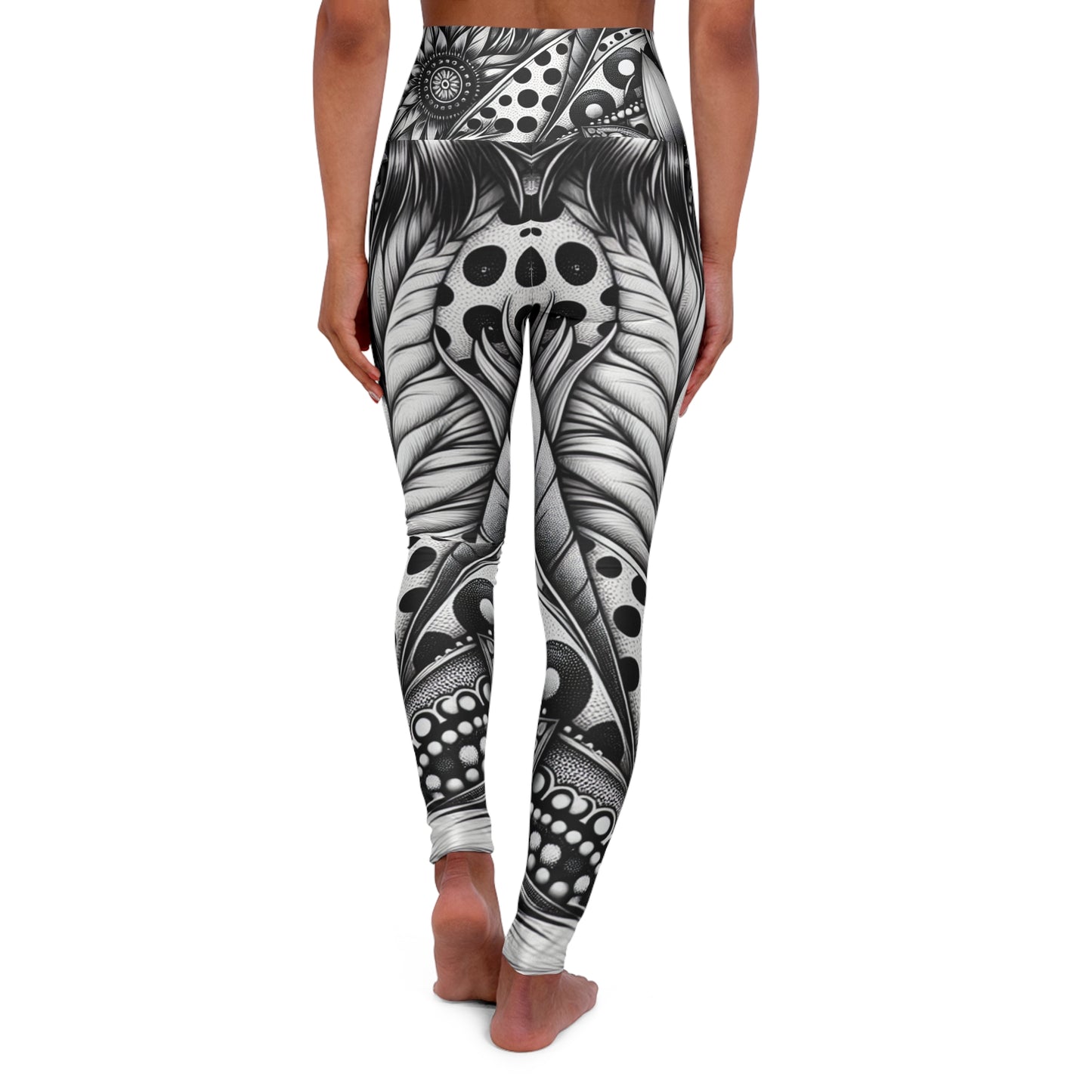 Feathers & Sunflowers Yoga Leggings