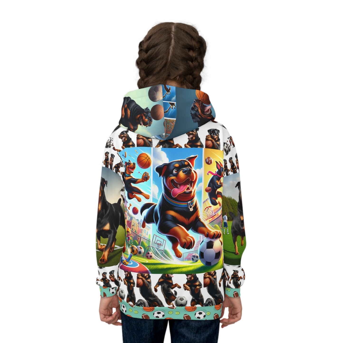Rottweiler Sports - Children's Hoodie (AOP)