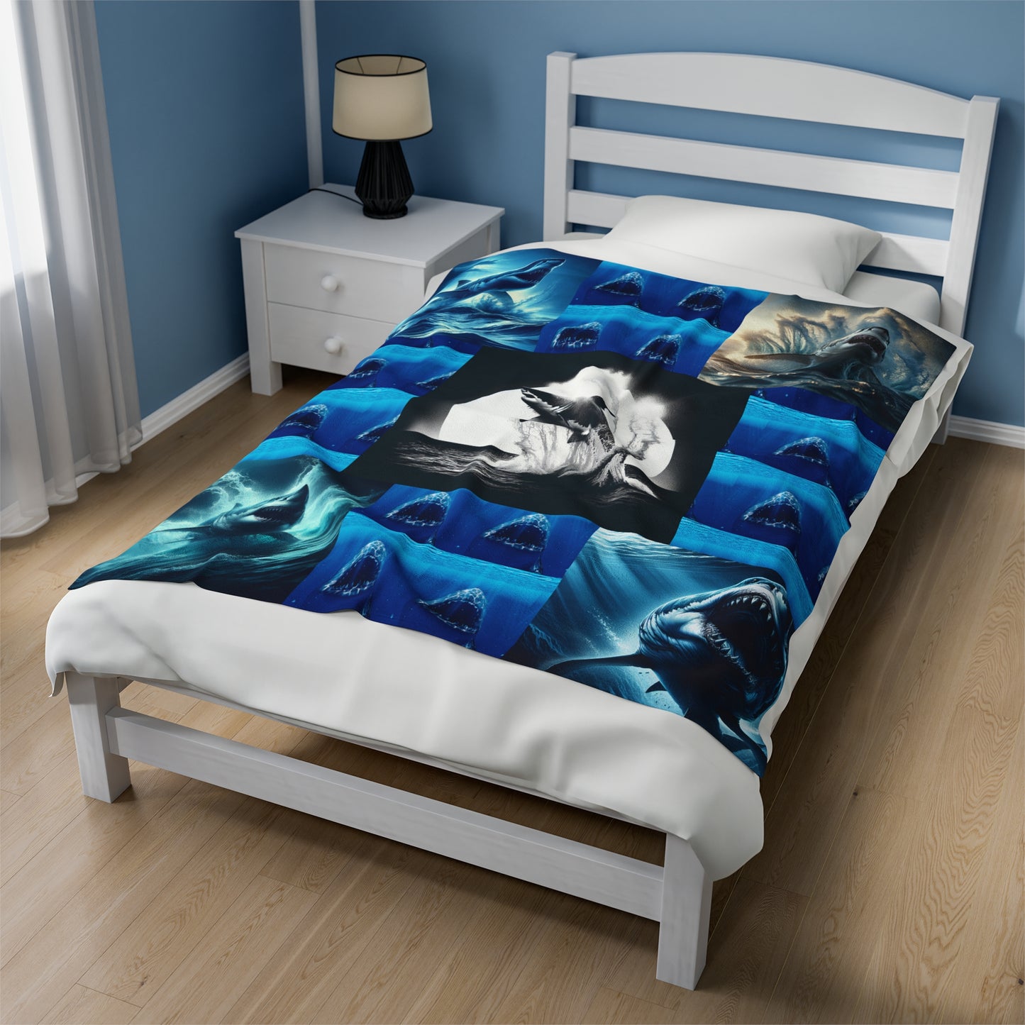 Air Jaws Sharks - Velveteen Plush Blanket