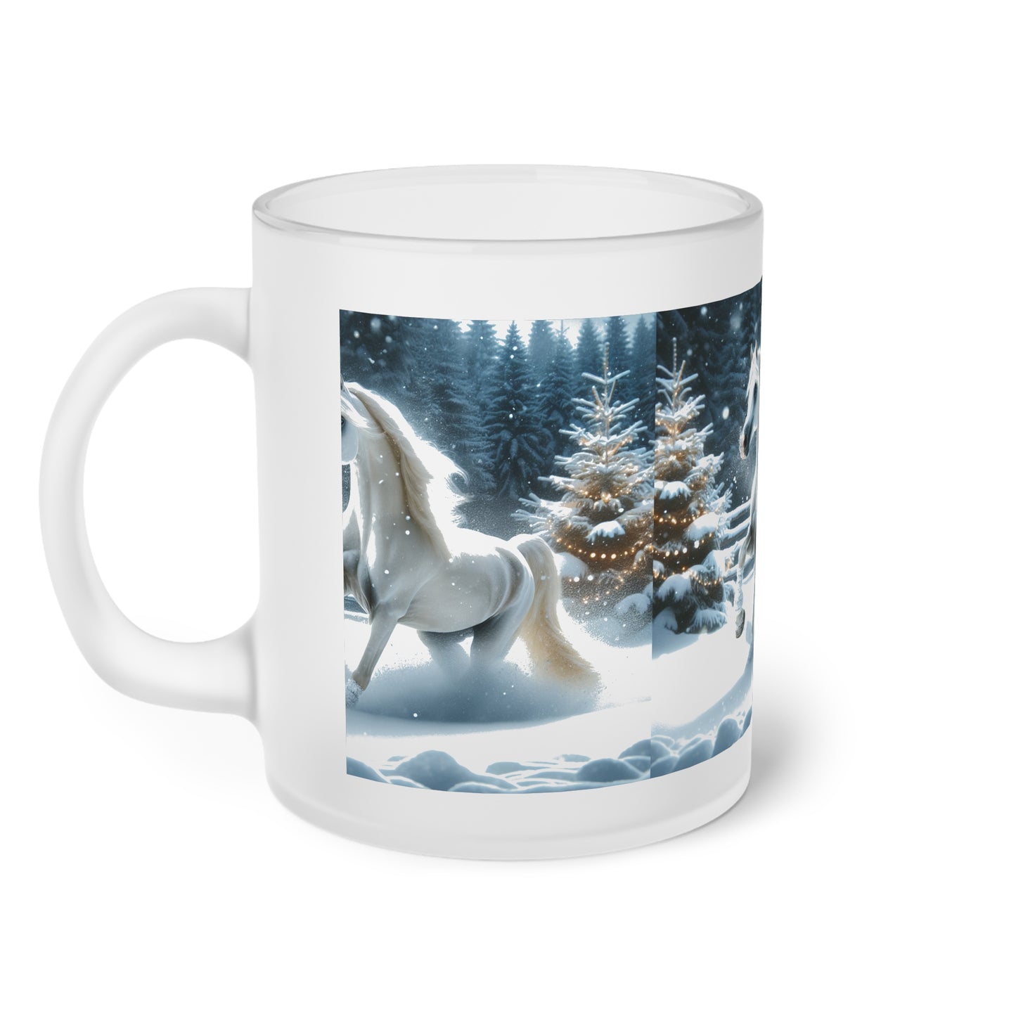Arabian Horse Christmas - Glass Mug