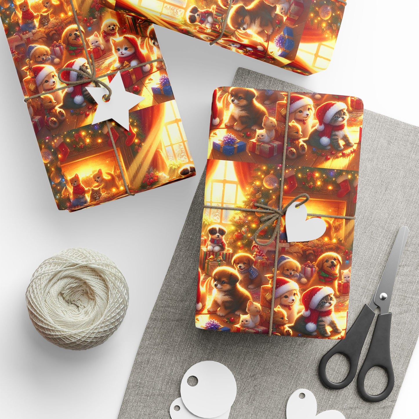 Puppies and Kittens Christmas - Wrapping Papers