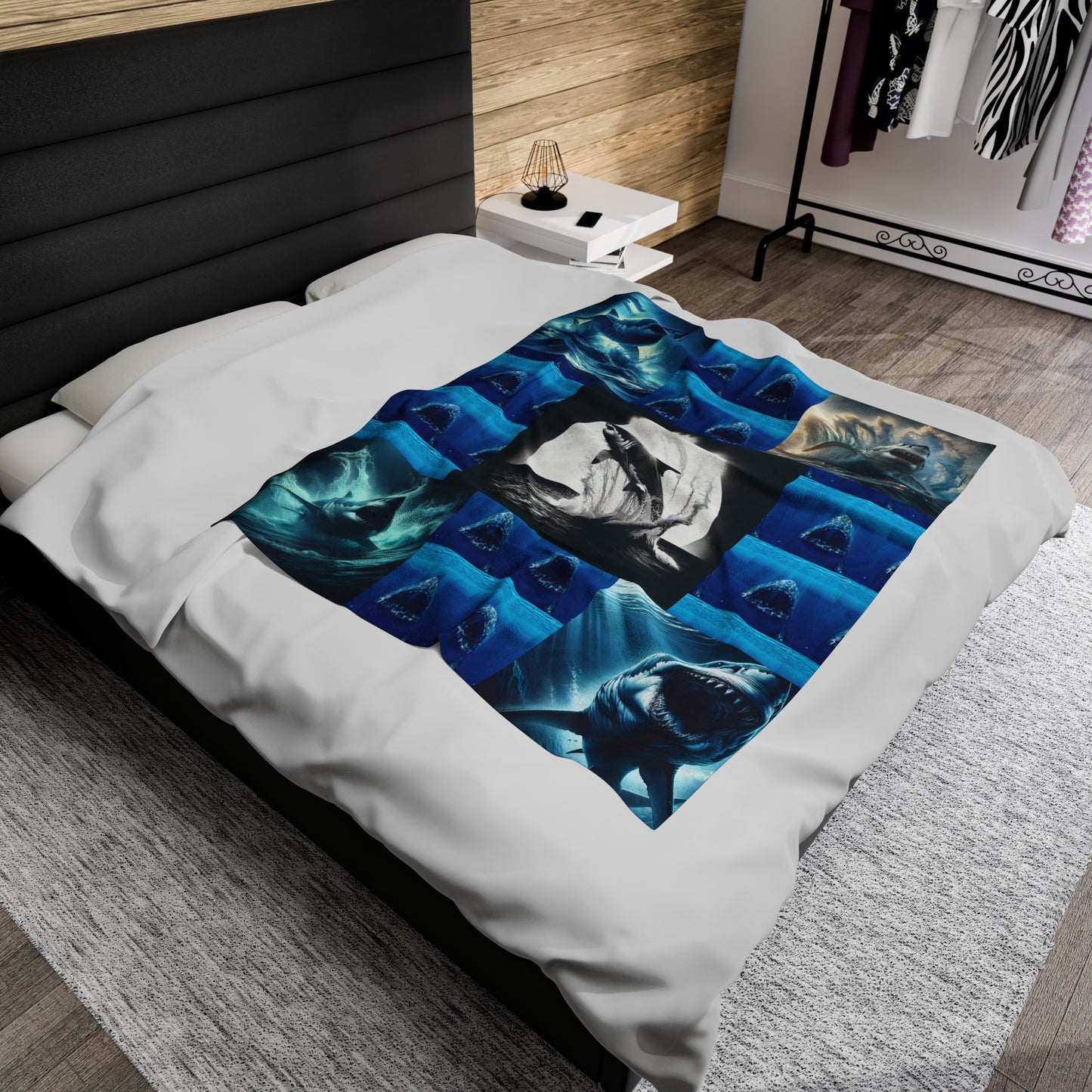 Air Jaws Sharks - Velveteen Plush Blanket