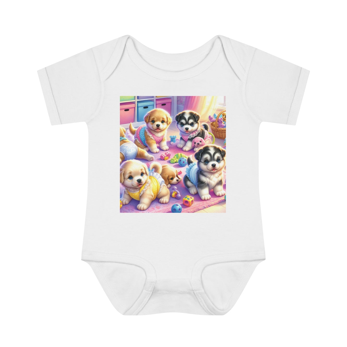 Puppies - Infant Baby Rib Bodysuit