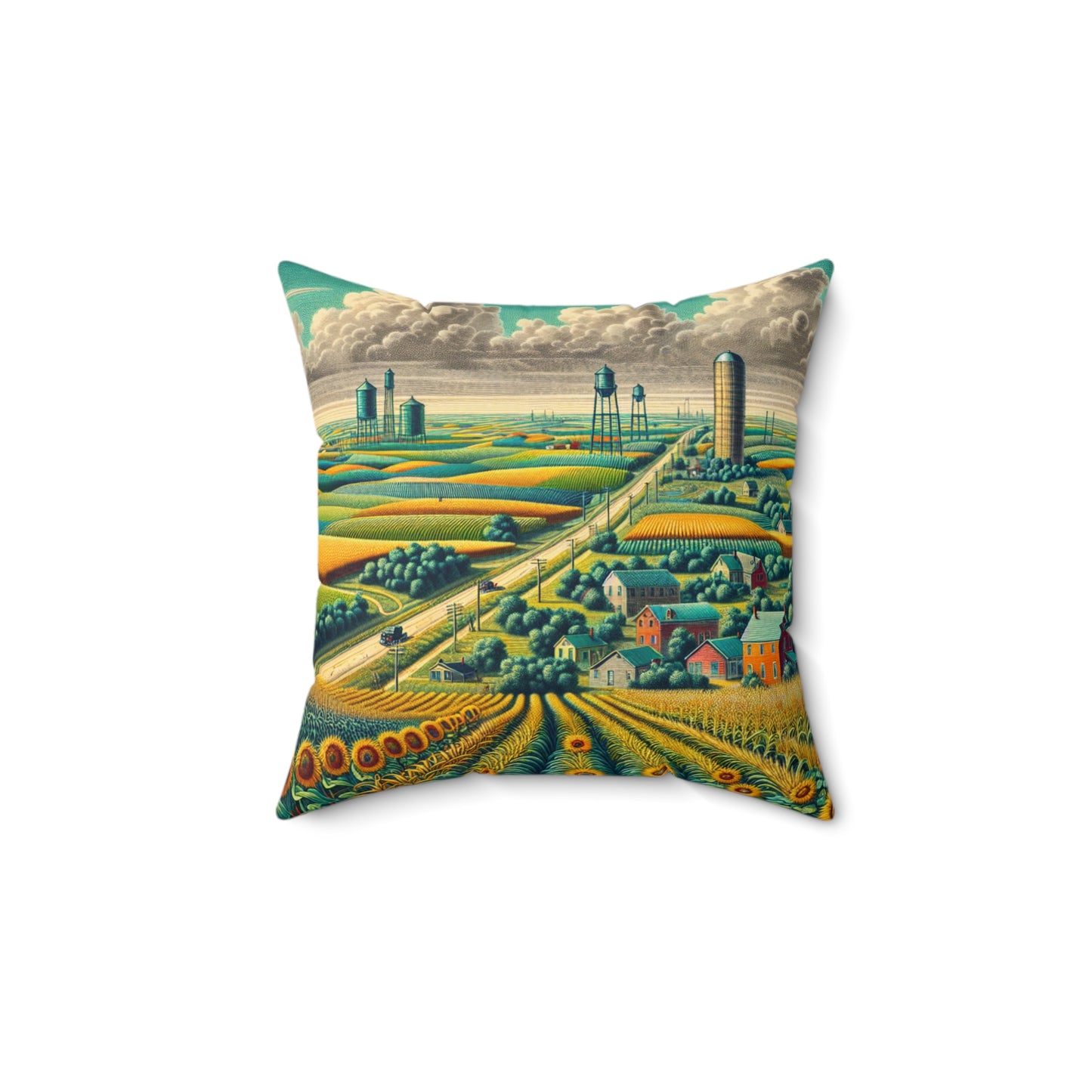 Kansas - Spun Polyester Square Pillow