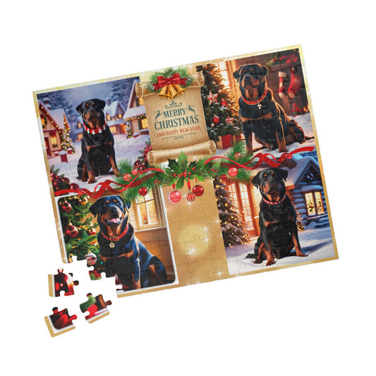 Rottweiler Christmas - Puzzle (110, 252, 520, 1014-piece)