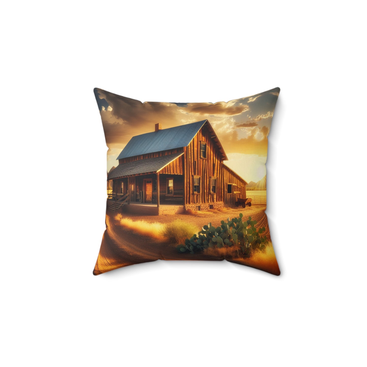 Arizona Farmhouse - Spun Polyester Square Pillow