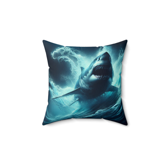 Air Jaws Shark 2 - Spun Polyester Square Pillow