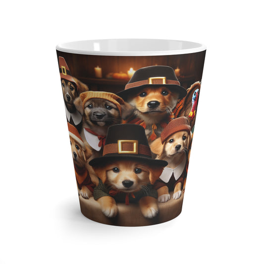 Thanksgiving Day Puppies 1 - Latte Mug