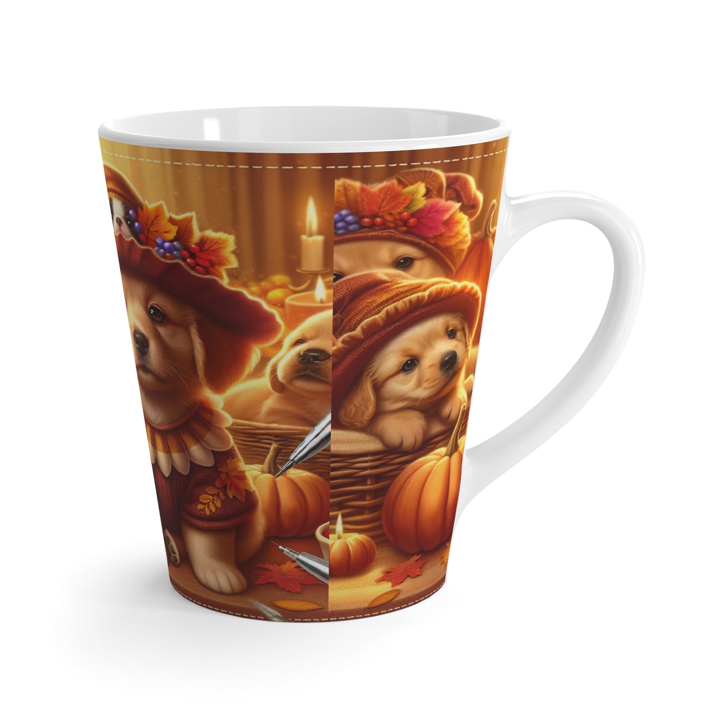 Thanksgiving Day Puppies 3 - Latte Mug