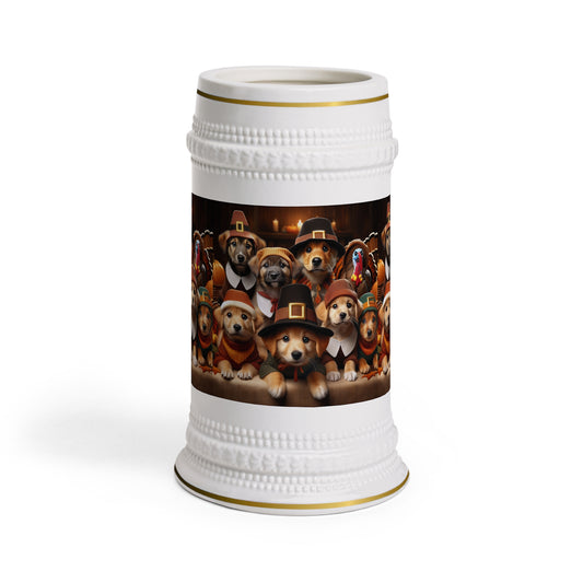 Thanksgiving Day Puppies 1 - Beer Stein Mug