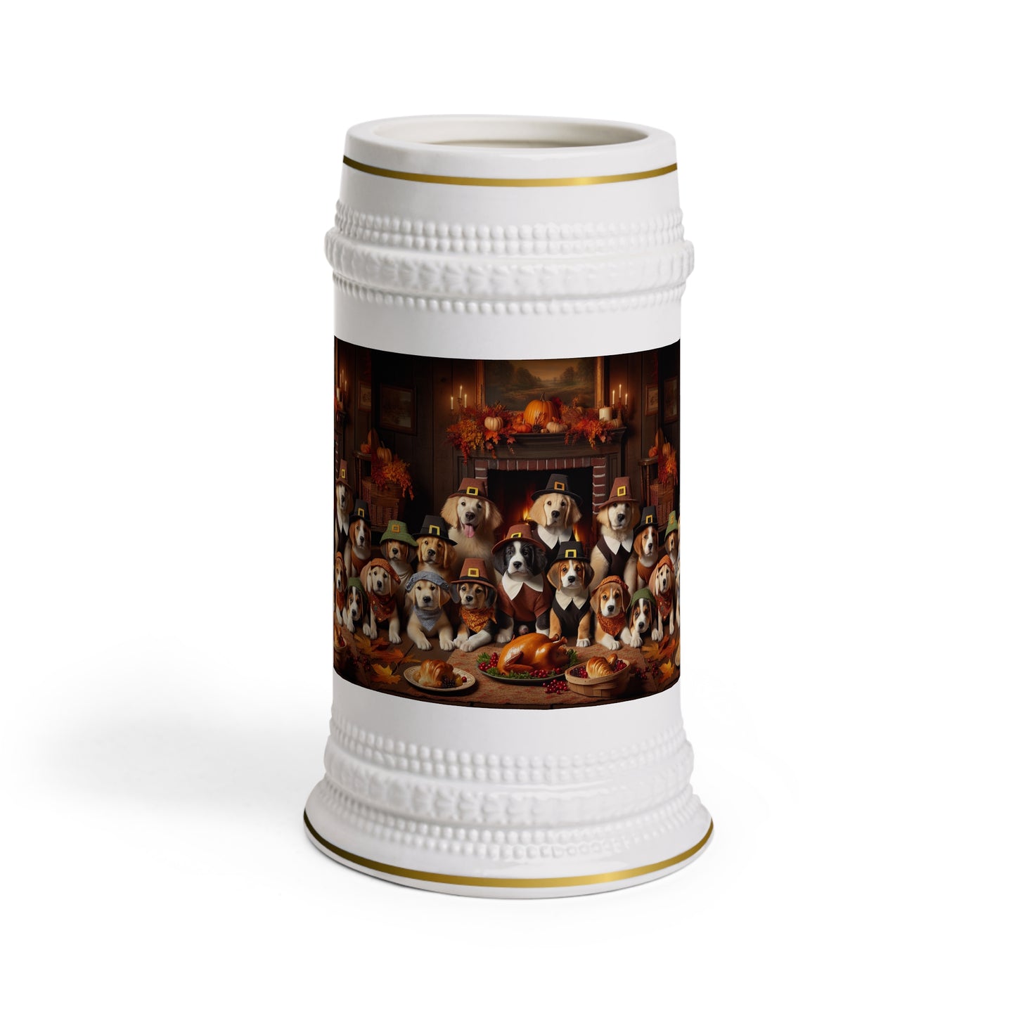 Thanksgiving Day Puppies 2 - Beer Stein Mug