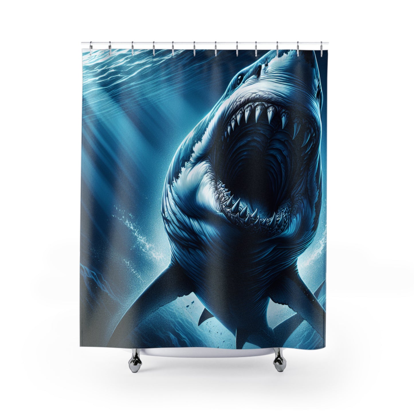 Air Jaws Shark 2 - Shower Curtains