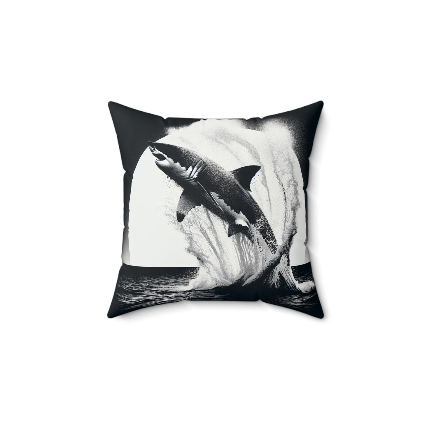 Air Jaws Shark  - Spun Polyester Square Pillow