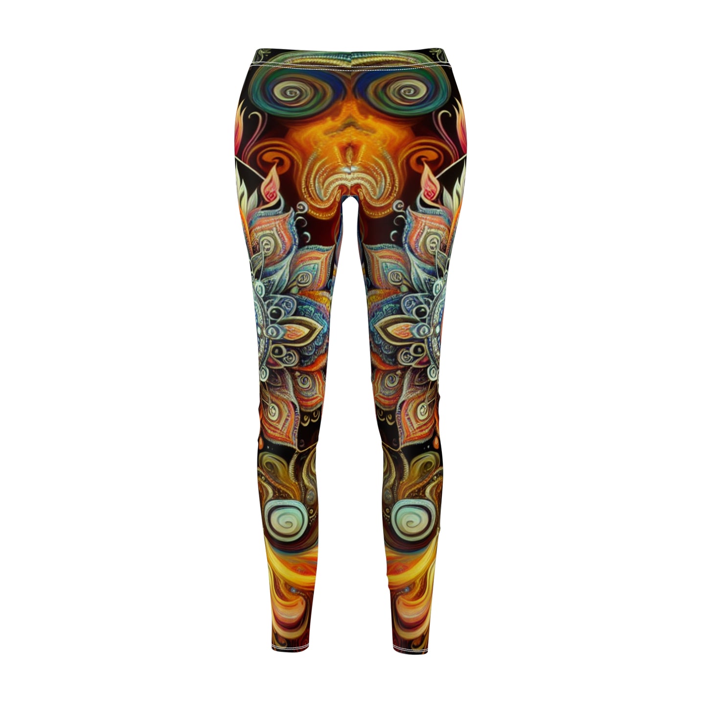 Yogi Meditation - Women's Cut & Sew Casual Leggings (AOP)