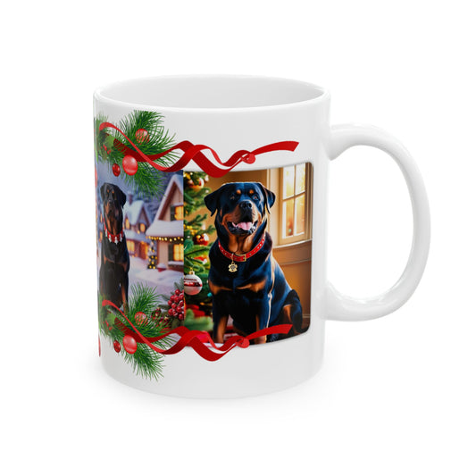 Rottweiler Christmas - Ceramic Mug, (11oz, 15oz)