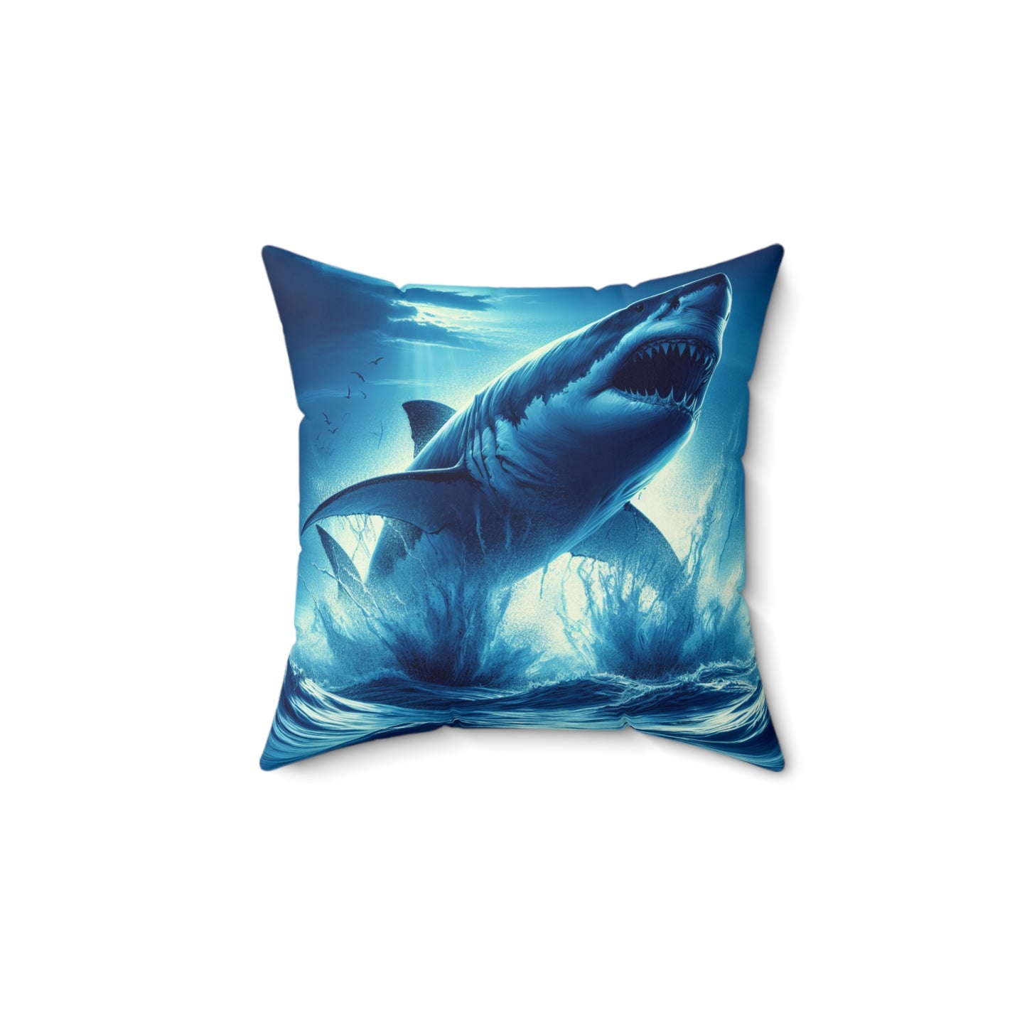 Air Jaws Shark 3 - Spun Polyester Square Pillow