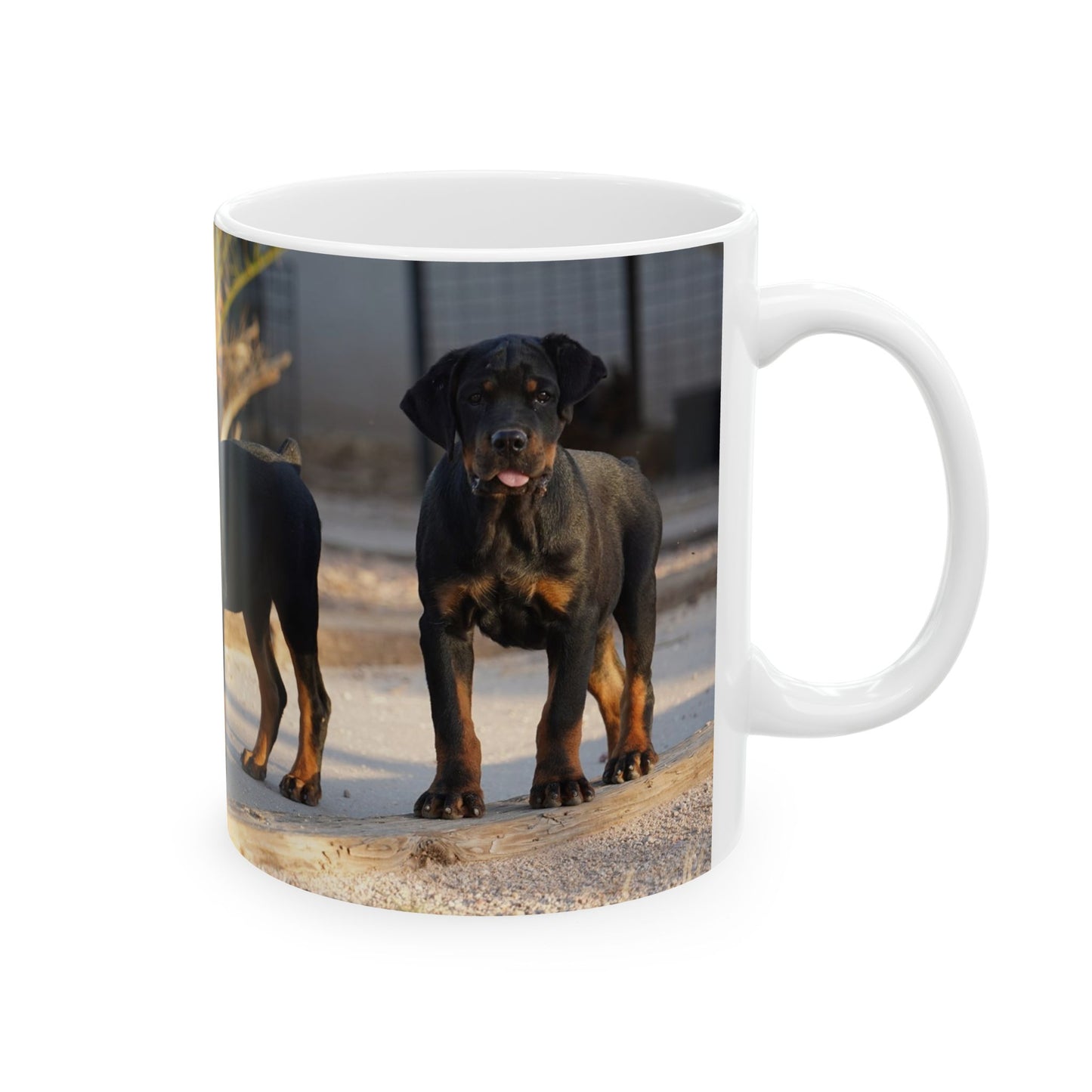 Rottweiler Puppies - Ceramic Mug, (11oz, 15oz)