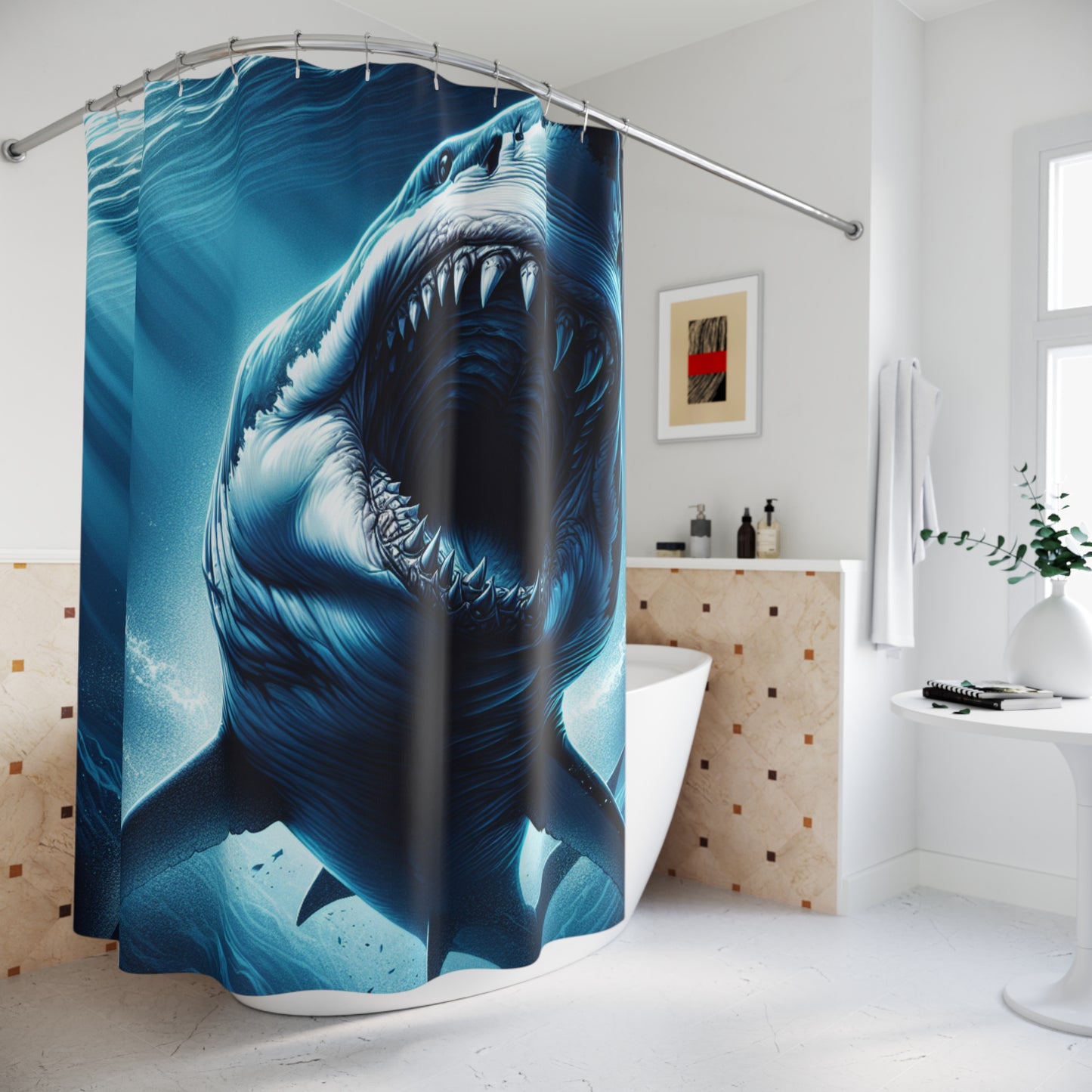 Air Jaws Shark 2 - Shower Curtains