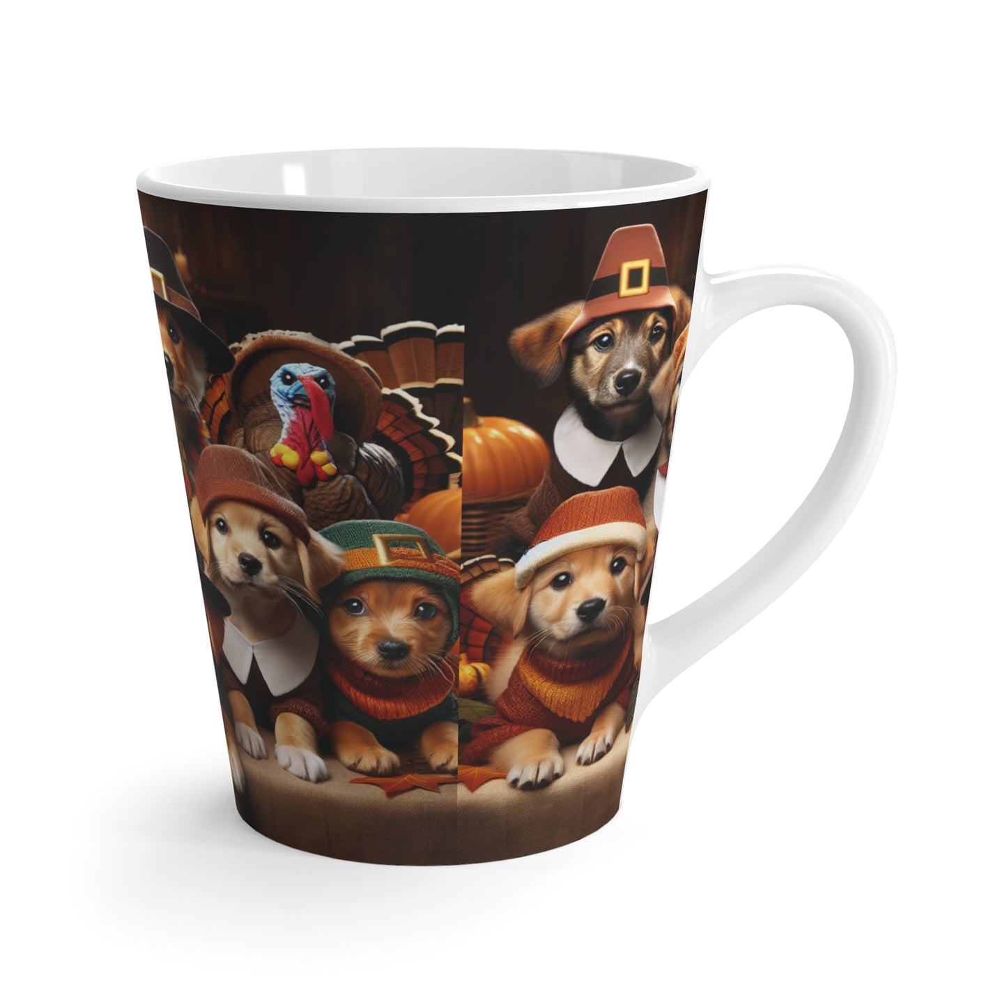 Thanksgiving Day Puppies 1 - Latte Mug