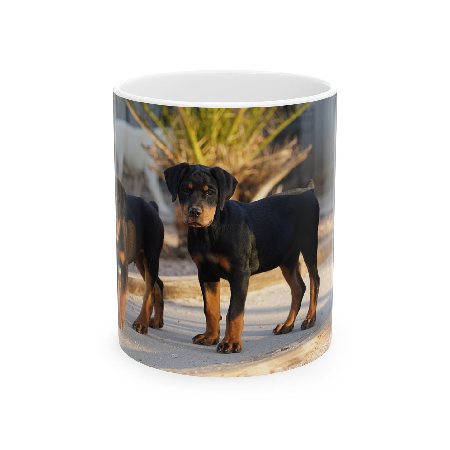 Rottweiler Puppies - Ceramic Mug, (11oz, 15oz)